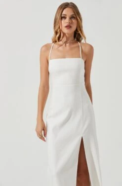 Brayden Strappy Back Midi Dress -Astr The Label Shop ACDR101175 WHITE 0902 e58c93a6 cbdb 4686 b390 27a5ba1bd1fb