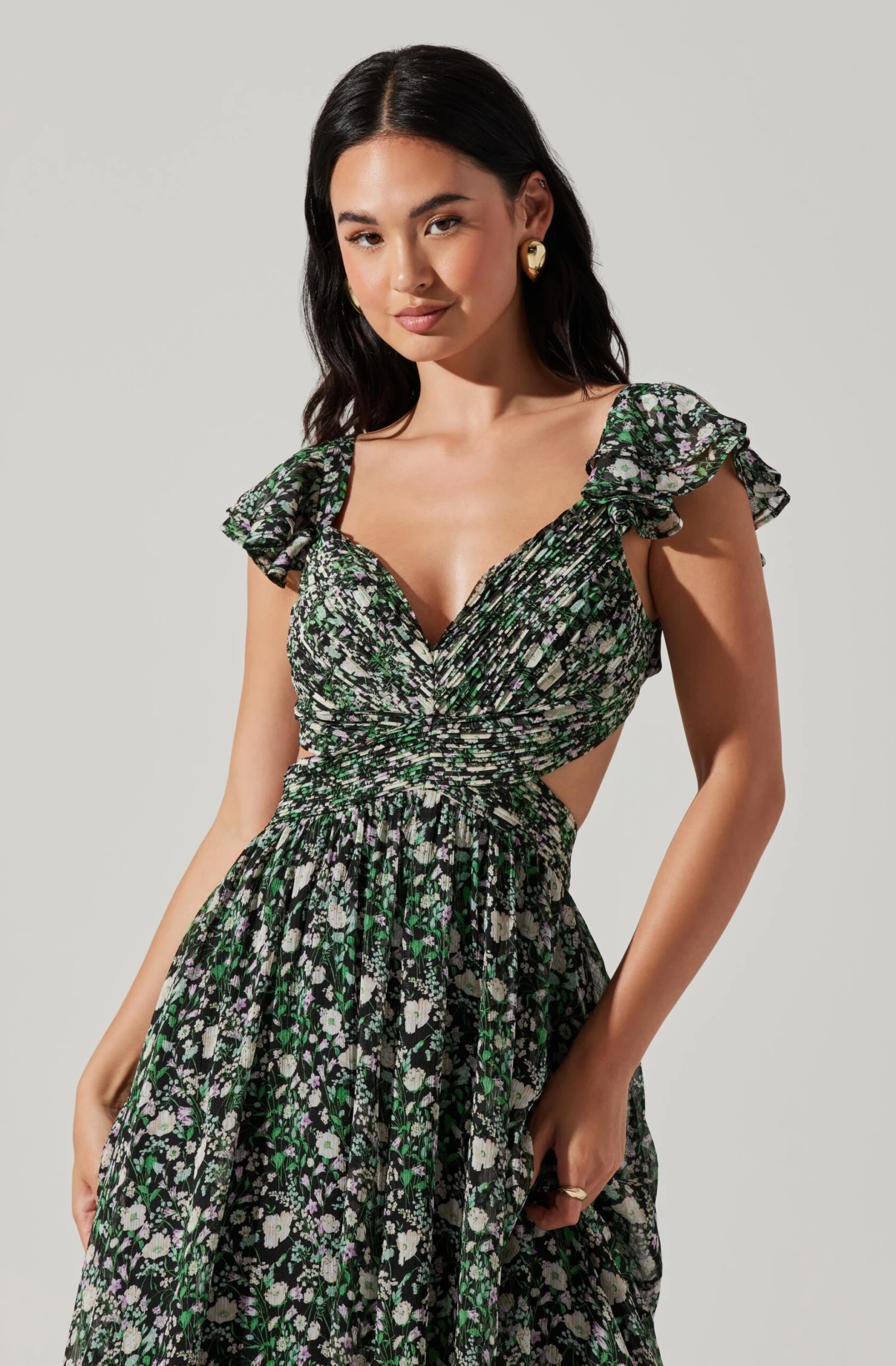Primrose Floral Strappy Back Maxi Dress 5 Primrose Floral Strappy Back Maxi Dress - Image 3