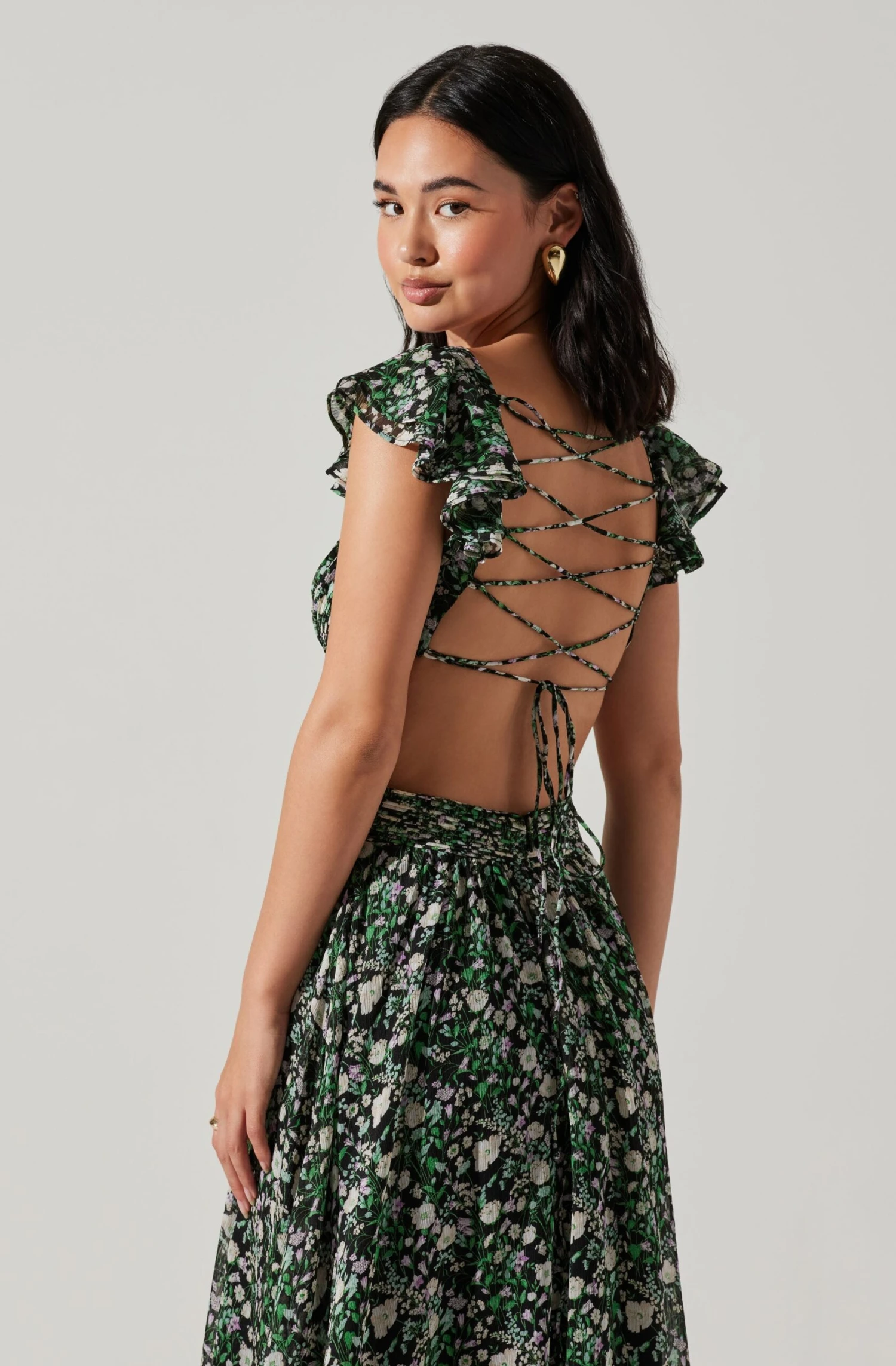 Primrose Floral Strappy Back Maxi Dress 6 Primrose Floral Strappy Back Maxi Dress - Image 4