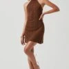 Darian Ribbed Knit Mini Dress -Astr The Label Shop ACDR101197 BROWN 0123