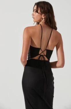 Holloway Halter Midi Dress -Astr The Label Shop ACDR101201 BLACK 0526