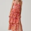 Midsummer Floral Tiered Maxi Dress 2 Midsummer Floral Tiered Maxi Dress -Astr The Label Shop ACDR101226B MAGENTAYELLOWFLRL 2