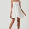 Serenity Square Neck Mini Dress 1 Serenity Square Neck Mini Dress -Astr The Label Shop ACDR101235B WHITE 0311