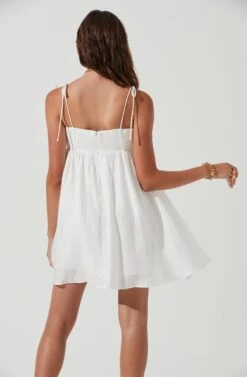 Serenity Square Neck Mini Dress -Astr The Label Shop ACDR101235B WHITE 0333