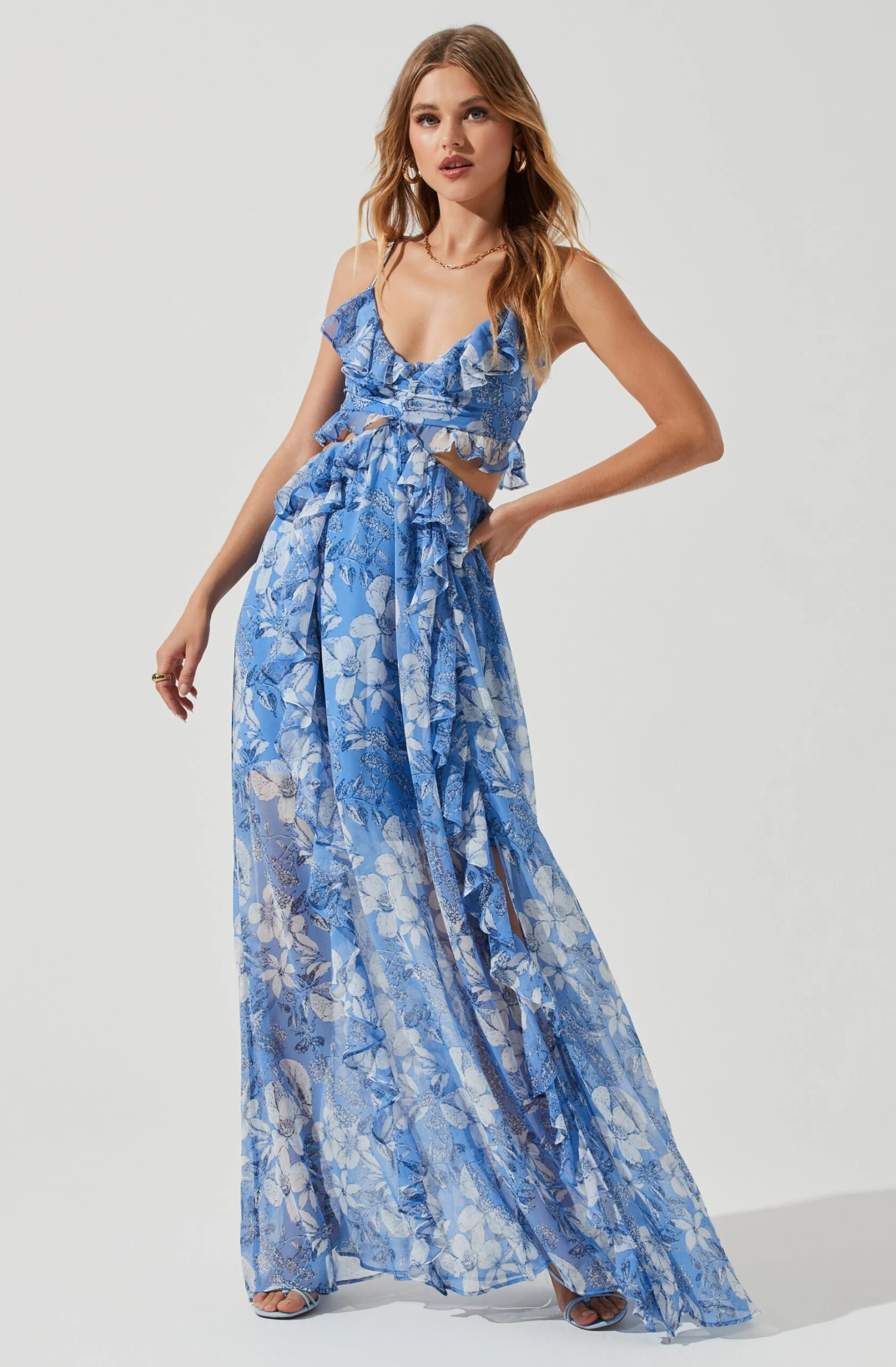 Palace Floral Cutout Ruffle Maxi Dress 9 Palace Floral Cutout Ruffle Maxi Dress - Image 7