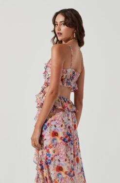 Palace Floral Cutout Maxi Dress 12 Palace Floral Cutout Maxi Dress -Astr The Label Shop ACDR101252 PURPLEMULTIFLORAL 0935