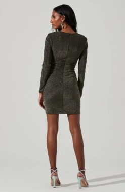 Akira Metallic Cutout Mini Dress 14 Akira Metallic Cutout Mini Dress -Astr The Label Shop ACDR101365 GREENMULTI 6
