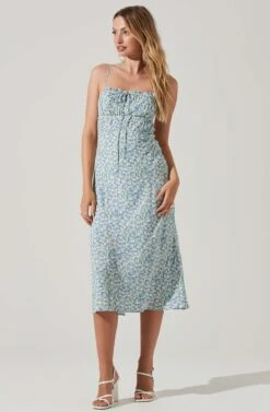 Maritza Floral Smocked Midi Dress 27 Maritza Floral Smocked Midi Dress -Astr The Label Shop ACDR101529 BLUEMULTI 1