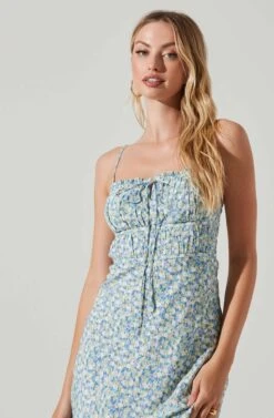 Maritza Floral Smocked Midi Dress 28 Maritza Floral Smocked Midi Dress -Astr The Label Shop ACDR101529 BLUEMULTI 2