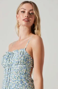 Maritza Floral Smocked Midi Dress 29 Maritza Floral Smocked Midi Dress -Astr The Label Shop ACDR101529 BLUEMULTI 3