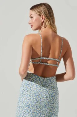 Maritza Floral Smocked Midi Dress 30 Maritza Floral Smocked Midi Dress -Astr The Label Shop ACDR101529 BLUEMULTI 4