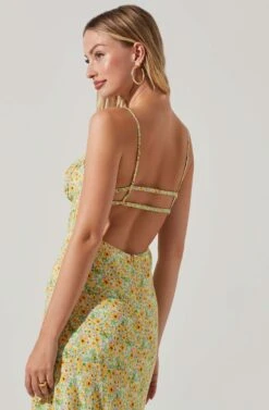 Maritza Floral Smocked Midi Dress 25 Maritza Floral Smocked Midi Dress -Astr The Label Shop ACDR101529 YELLOWGREENDITSY 3