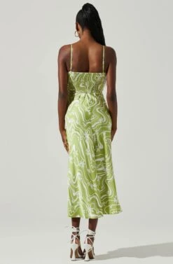 Mabel Retro Floral Bustier Midi Dress -Astr The Label Shop ACDR101568 CELERYFLORAL 5