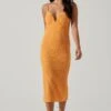 Signy Textured Midi Dress -Astr The Label Shop ACDR101570L TANGERINE 1