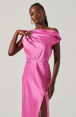 Monroe Satin Off Shoulder Maxi Dress -Astr The Label Shop ACDR101586 PINK 4 6eb1d9d1 41c5 48b3 abe4 69af4d4cf579