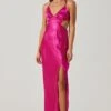 Norelle Satin Midi Dress 2 Norelle Satin Midi Dress -Astr The Label Shop ACDR101596S FUCHSIA 1