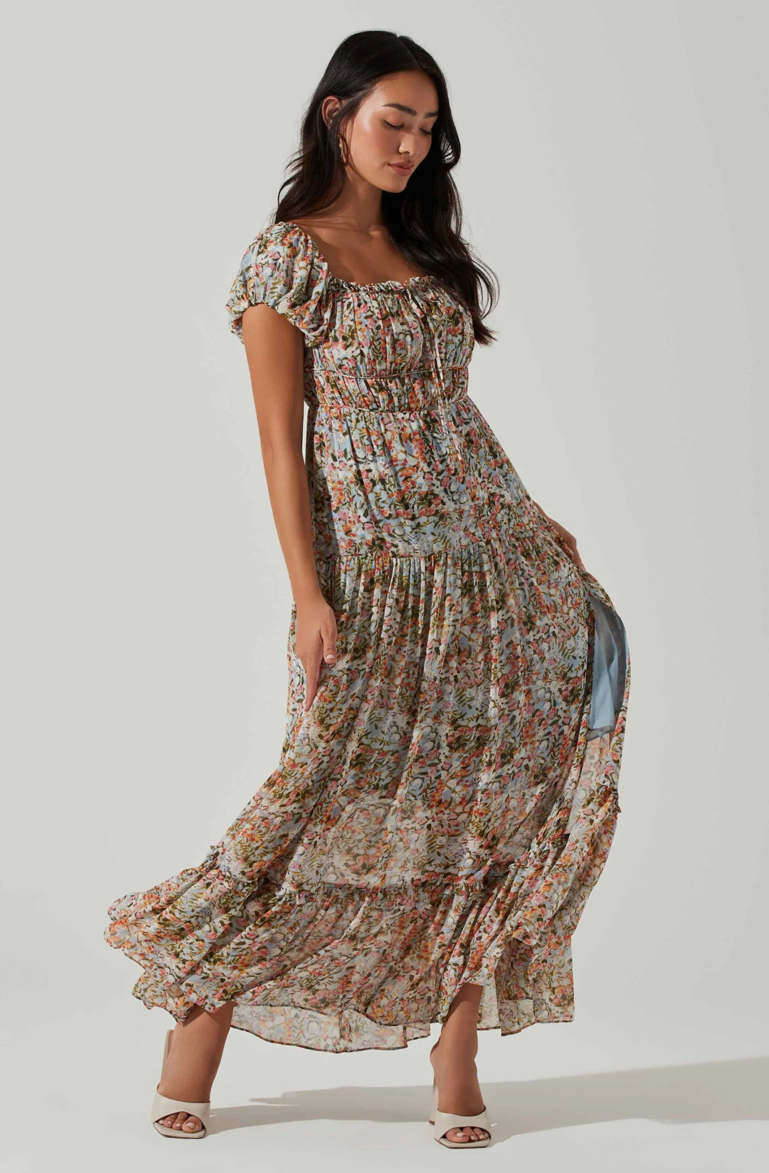Roseline Off Shoulder Floral Maxi Dress 10 Roseline Off Shoulder Floral Maxi Dress - Image 8