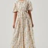 Shelby Floral Puff Sleeve Open Back Maxi Dress 1 Shelby Floral Puff Sleeve Open Back Maxi Dress -Astr The Label Shop ACDR101642 BLUEYELLOWFLORAL 1