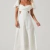Winley Puff Sleeve Cutout Midi Dress -Astr The Label Shop ACDR101685 OFFWHITE 1