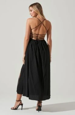 Stasia Smocked Midi Dress 17 Stasia Smocked Midi Dress -Astr The Label Shop ACDR101720 BLACK 5