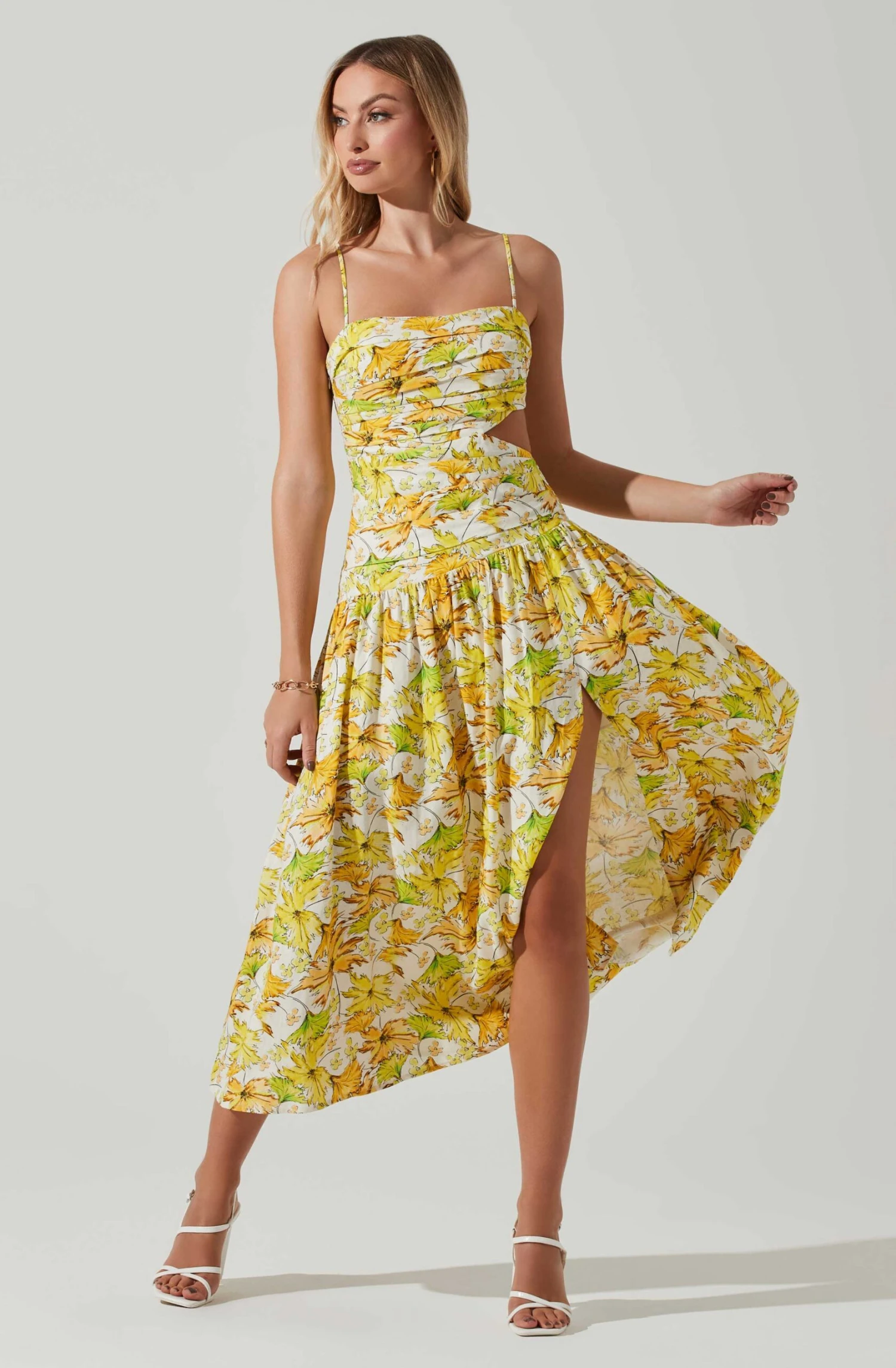 Kalina Floral Pleated Bust Midi Dress 5 Kalina Floral Pleated Bust Midi Dress - Image 3