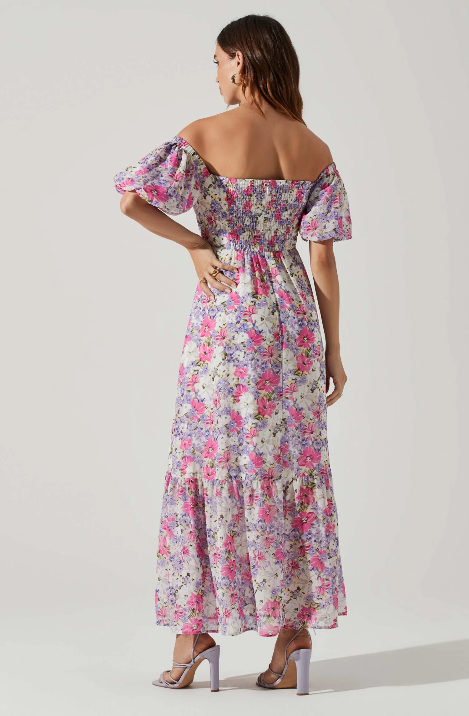 Valora Off Shoulder Floral Maxi Dress 6 Valora Off Shoulder Floral Maxi Dress - Image 4