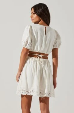 Haylen Cutout Mini Dress -Astr The Label Shop ACDR101761 WHITE 4