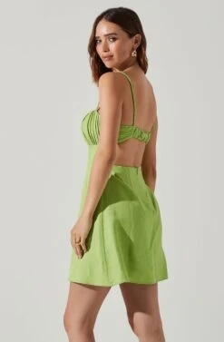 Claramae Ruched Mini Dress 14 Claramae Ruched Mini Dress -Astr The Label Shop ACDR101796S AVOCADO 4