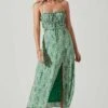 Amalea Floral Midi Dress -Astr The Label Shop ACDR101815 GREENFLORAL 1