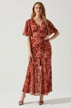 Kenzie Floral Maxi Dress 10 Kenzie Floral Maxi Dress -Astr The Label Shop ACDR101860DS RUSTFLORAL 2