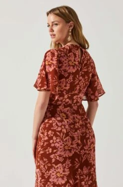 Kenzie Floral Maxi Dress 12 Kenzie Floral Maxi Dress -Astr The Label Shop ACDR101860DS RUSTFLORAL 5