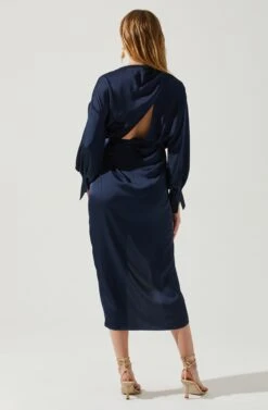 Sadyra Drop Shoulder Wrap Dress -Astr The Label Shop ACDR101865 MIDNIGHTBLUE 6