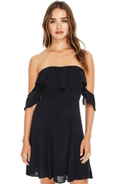 Sabina Off Shoulder Dress 15 Sabina Off Shoulder Dress -Astr The Label Shop ACDR94550 BLACK 1A