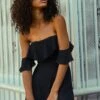 Sabina Off Shoulder Dress 2 Sabina Off Shoulder Dress -Astr The Label Shop ACDR94550 BLACK 4
