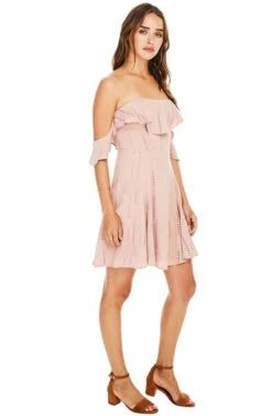 Sabina Off Shoulder Dress 17 Sabina Off Shoulder Dress -Astr The Label Shop ACDR94550 MAUVE 3A