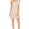 Megan Mini Dress 2 Megan Mini Dress -Astr The Label Shop ACDR95048 CREAM CLAY DOT 01