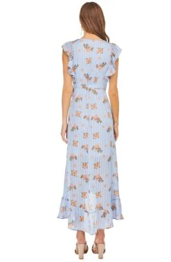 Lila Floral Dress -Astr The Label Shop ACDR95056 BLUE PEACH FLORAL 03