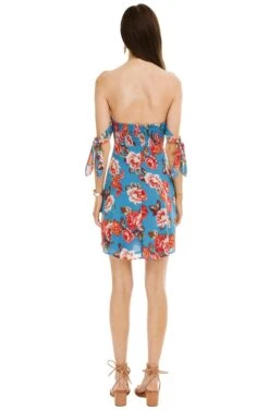 Courtney Floral Dress -Astr The Label Shop ACDR95233 BLUE MULTI FLORAL 03