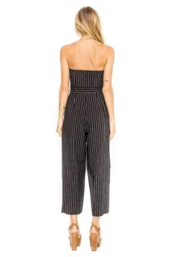 Mara Natural Linen Blend Jumpsuit -Astr The Label Shop ACP6366 BLACK WHITE STRIPE 03 cb80d06b 35ff 42b6 938a 261e16d64b10