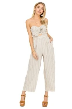 Mara Natural Linen Blend Jumpsuit