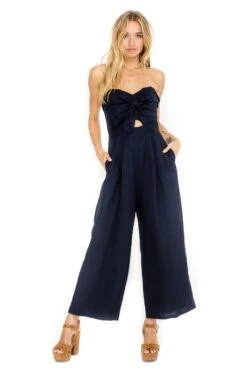 Mara Natural Linen Blend Jumpsuit -Astr The Label Shop ACP6366 NAVY 01 1158f24f ffcb 49d6 b50f 28c90b91fb3a