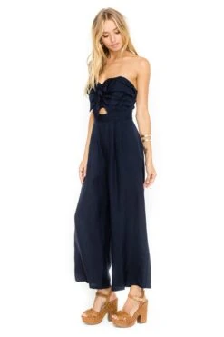 Mara Natural Linen Blend Jumpsuit -Astr The Label Shop ACP6366 NAVY 02 eb6ab6aa 2dfb 4f43 aa56 32abba401853