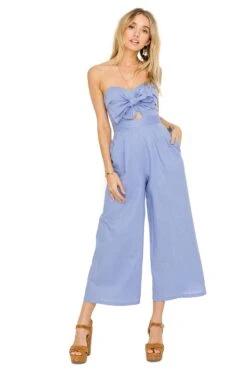 Mara Natural Linen Blend Jumpsuit -Astr The Label Shop ACP6366 PERIWINKLE 2 fcfcea67 ce92 4170 b61e 7880e5ef327c