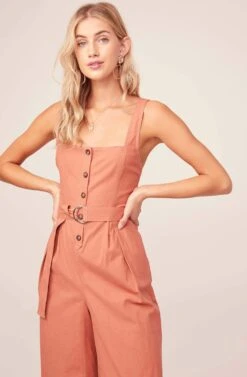 Warwick Jumpsuit -Astr The Label Shop ACP7062 CLAY 2A b4a99507 2260 43f4 b094 64d31290f1bb