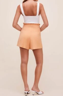Pacific Pleated Tie Waist Shorts -Astr The Label Shop ACP7113L PEACHPAPAYA 5