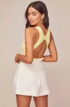 Pacific Pleated Shorts -Astr The Label Shop ACP7113 WHITE 4