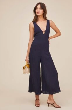 Endeavor Wide Leg Jumpsuit 14 Endeavor Wide Leg Jumpsuit -Astr The Label Shop ACP7145 NAVY 1