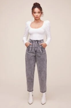 Perfectly Pleated Jean -Astr The Label Shop ACP7184 ASPHALT 4