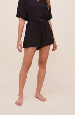 Evita Drawstring Shorts -Astr The Label Shop ACP7203 BLACK 4