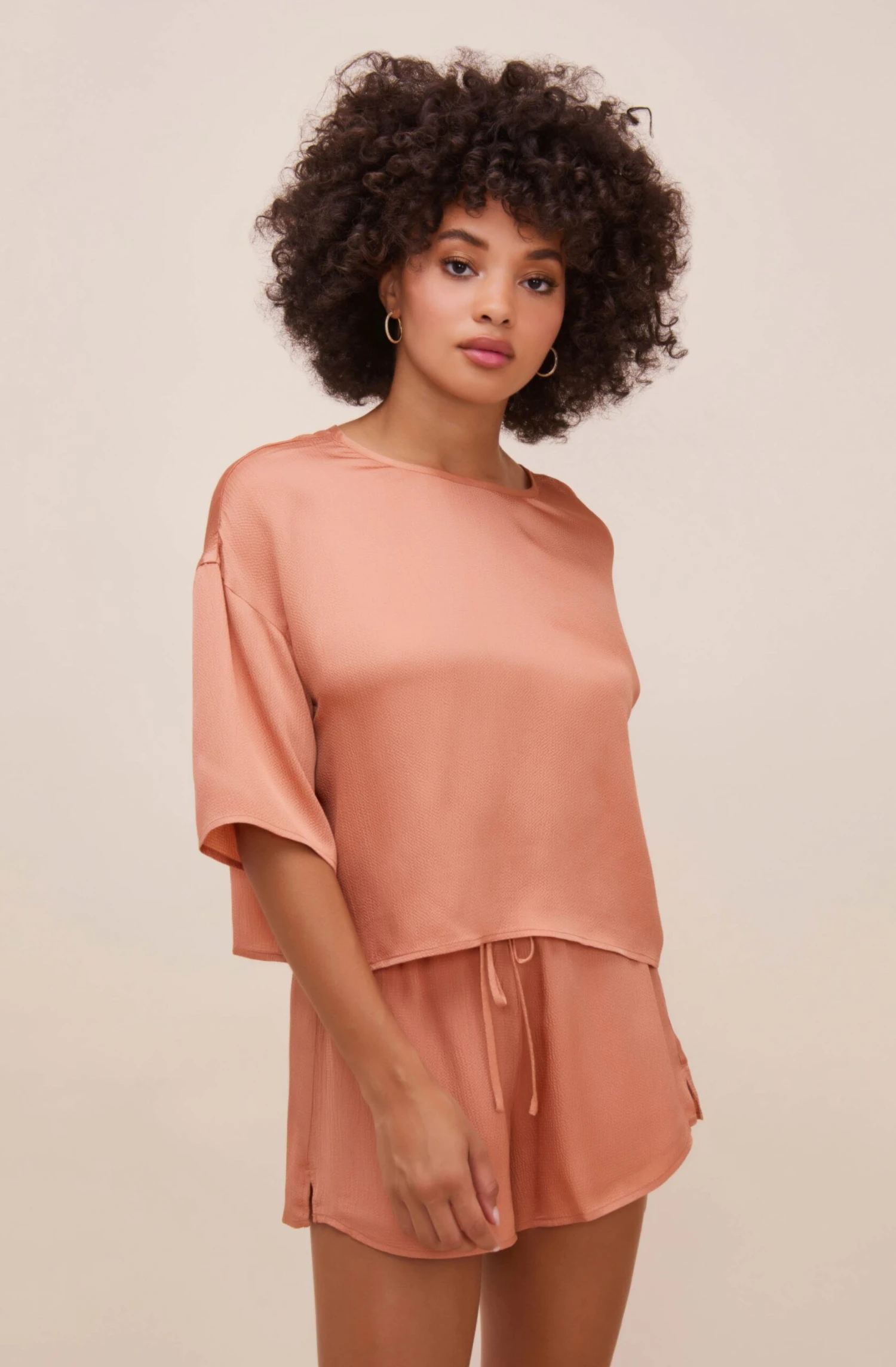 Rosabel Satin Tie Front Shorts 3 Rosabel Satin Tie Front Shorts